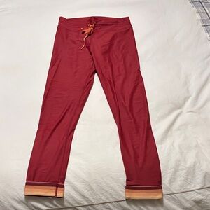 The Upside Red and Tan Kids Leggings